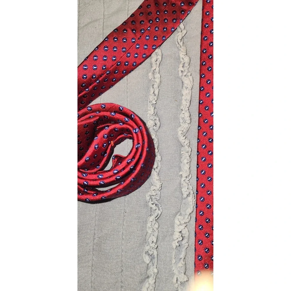 Chaps Ralph Lauren Vintage Silk Geometric Necktie Silk America Great Core